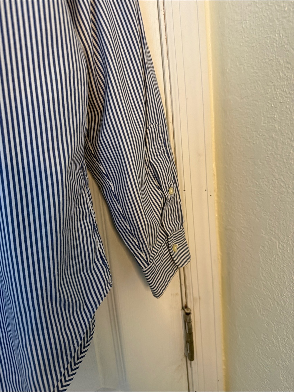 Polo by Ralph Lauren Navy and White Striped Classic Fit Shirt - Picture 8 of 10